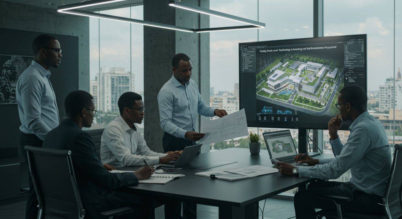 Professional team working
